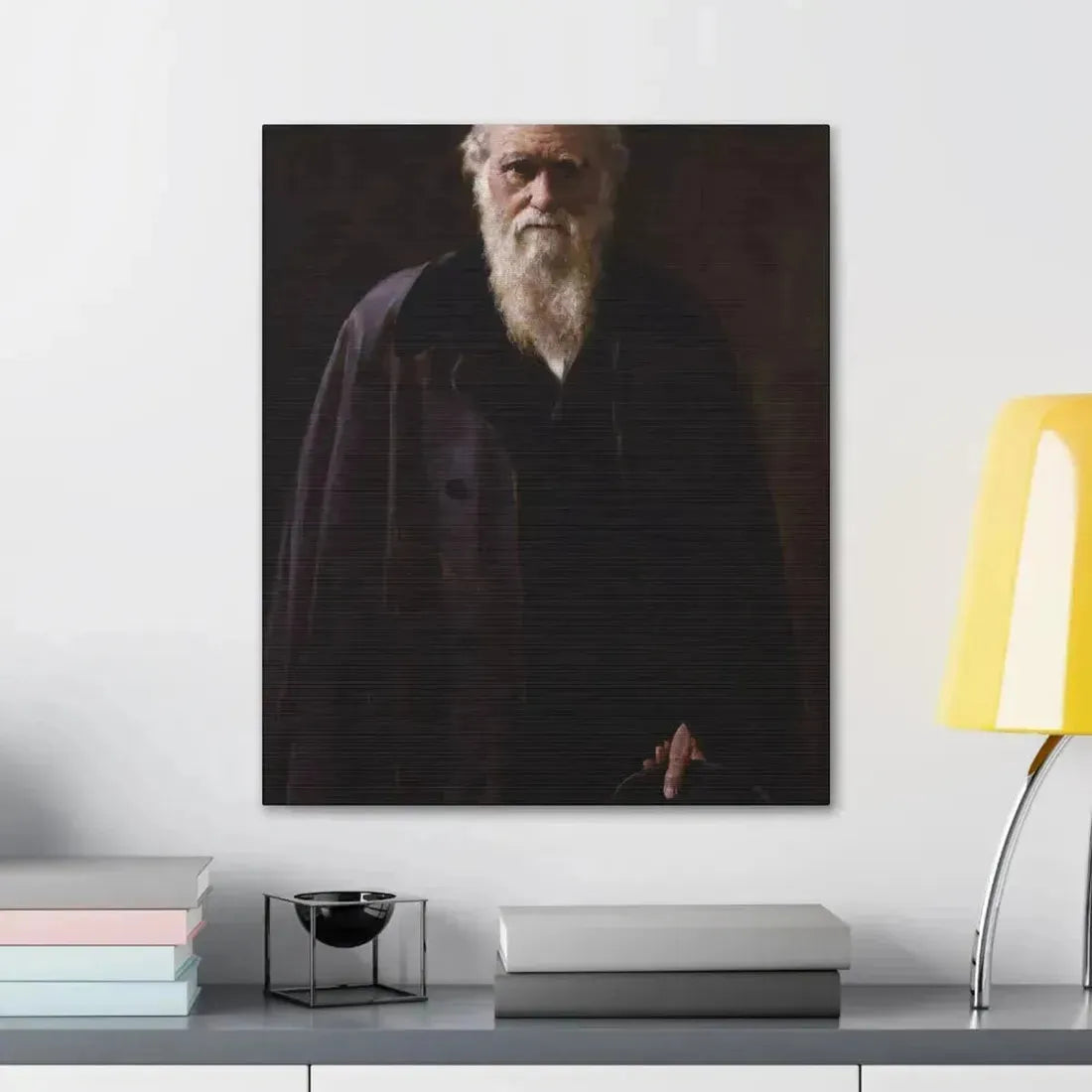 John Collier (1850-1934) Charles Robert Darwin - 1883 - Canvas Wall Art - The Sticker Space
