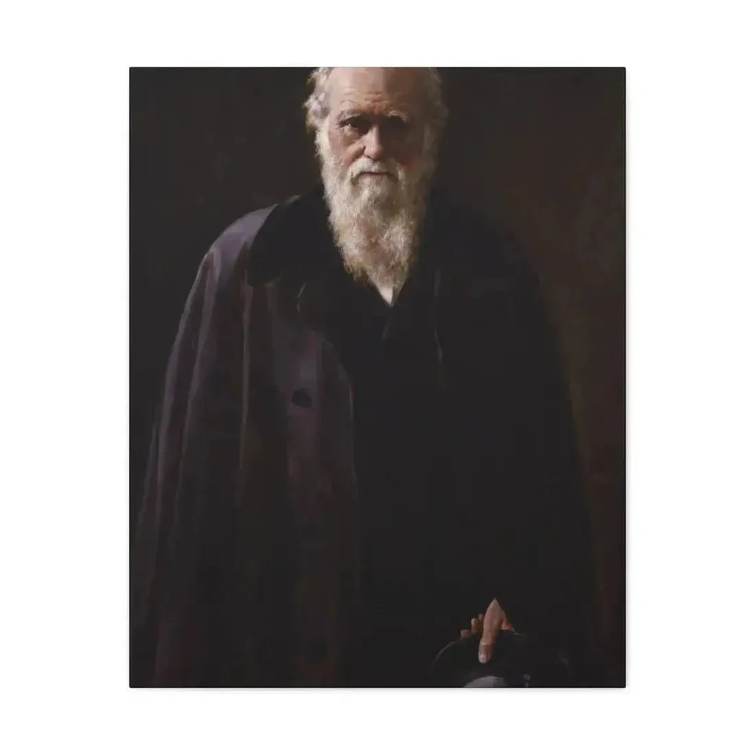 John Collier (1850-1934) Charles Robert Darwin - 1883 - Canvas Wall Art - The Sticker Space