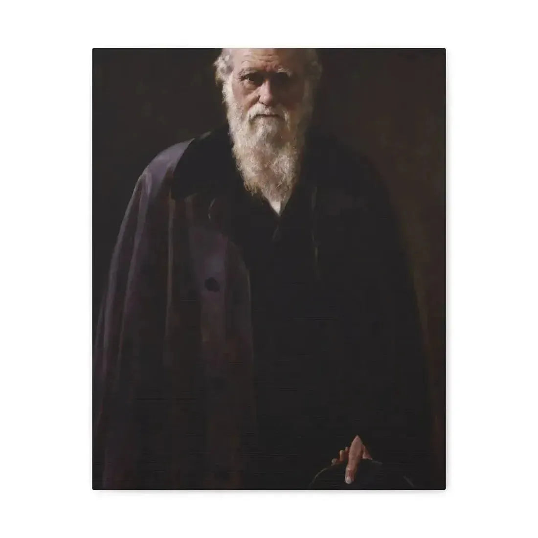 John Collier (1850-1934) Charles Robert Darwin - 1883 - Canvas Wall Art - The Sticker Space