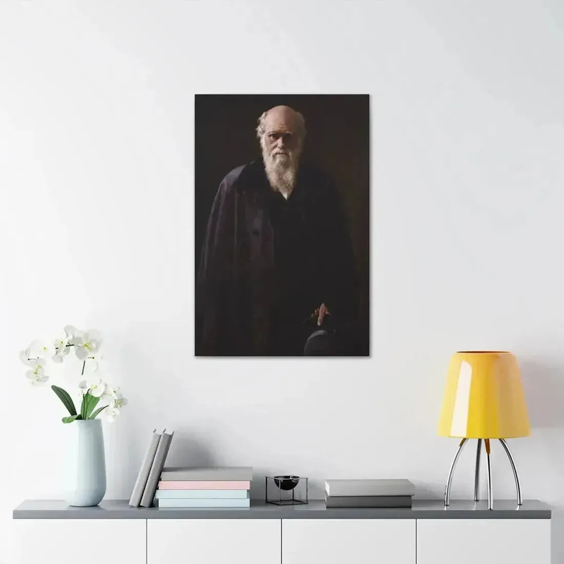 John Collier (1850-1934) Charles Robert Darwin - 1883 - Canvas Wall Art - The Sticker Space