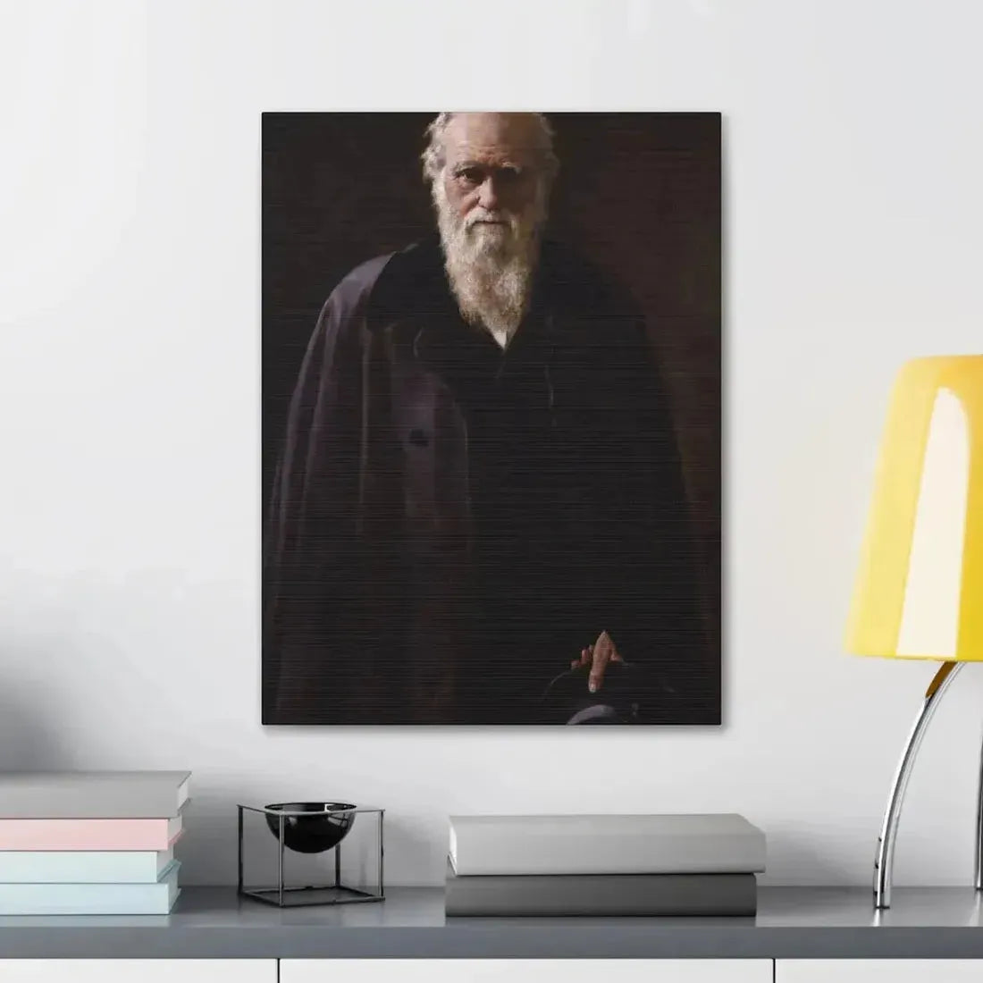 John Collier (1850-1934) Charles Robert Darwin - 1883 - Canvas Wall Art - The Sticker Space