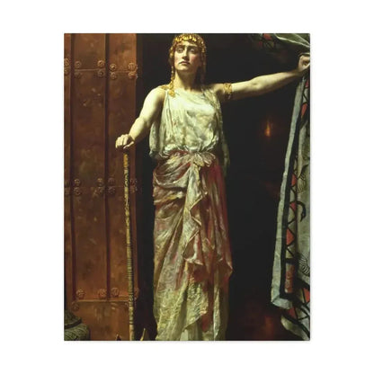 John Collier (1850-1934) Clytemnestra after the murder 1882 - Canvas Wall Art 24″ x 30″ 1.25" - The Sticker Space