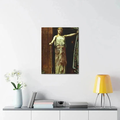 John Collier (1850-1934) Clytemnestra after the murder 1882 - Canvas Wall Art - The Sticker Space