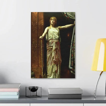 John Collier (1850-1934) Clytemnestra after the murder 1882 - Canvas Wall Art - The Sticker Space