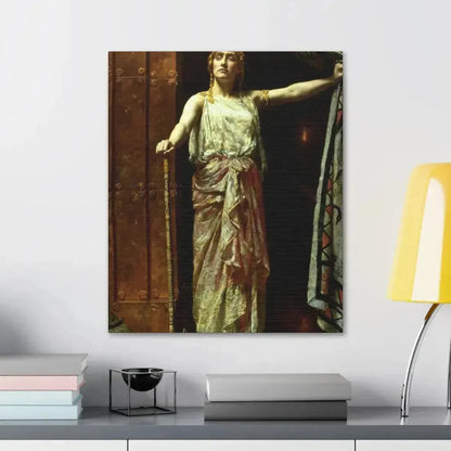 John Collier (1850-1934) Clytemnestra after the murder 1882 - Canvas Wall Art - The Sticker Space