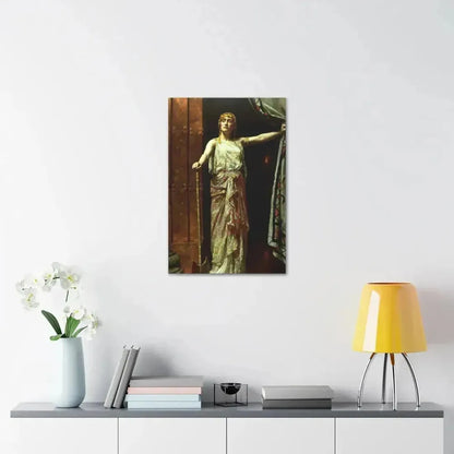 John Collier (1850-1934) Clytemnestra after the murder 1882 - Canvas Wall Art - The Sticker Space