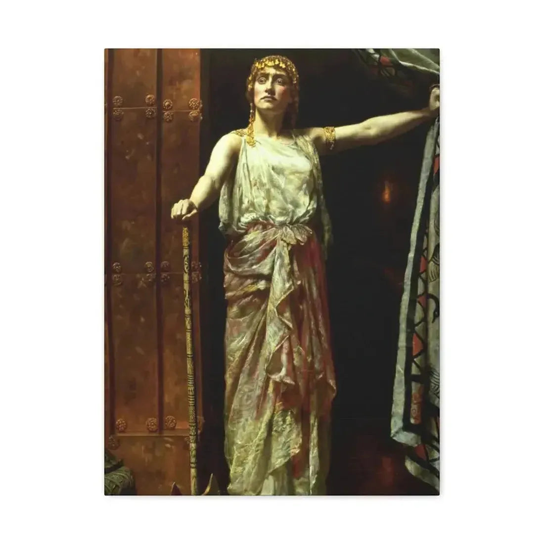 John Collier (1850-1934) Clytemnestra after the murder 1882 - Canvas Wall Art - The Sticker Space