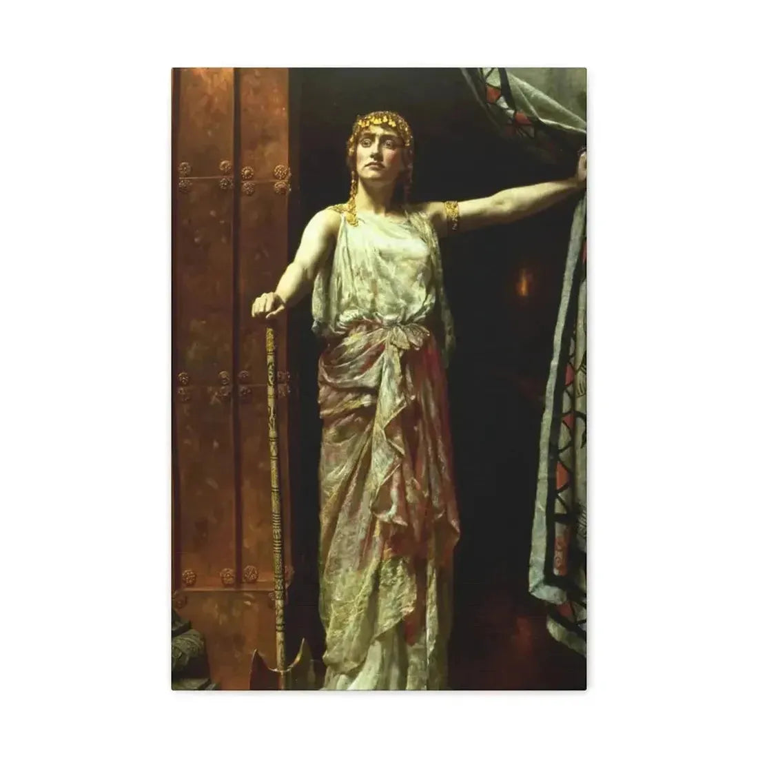 John Collier (1850-1934) Clytemnestra after the murder 1882 - Canvas Wall Art - The Sticker Space