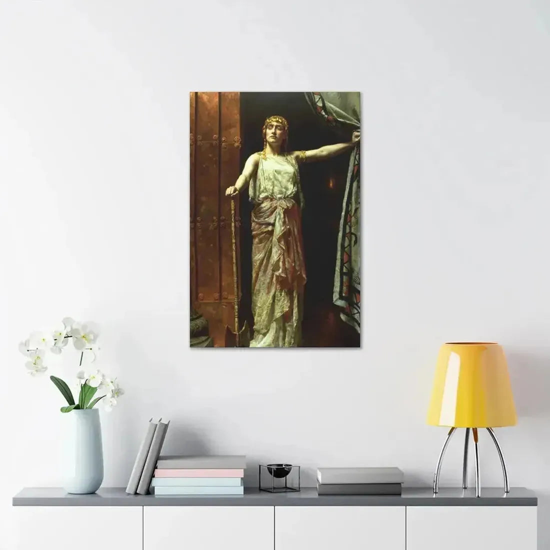 John Collier (1850-1934) Clytemnestra after the murder 1882 - Canvas Wall Art - The Sticker Space