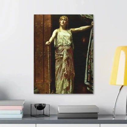 John Collier (1850-1934) Clytemnestra after the murder 1882 - Canvas Wall Art - The Sticker Space