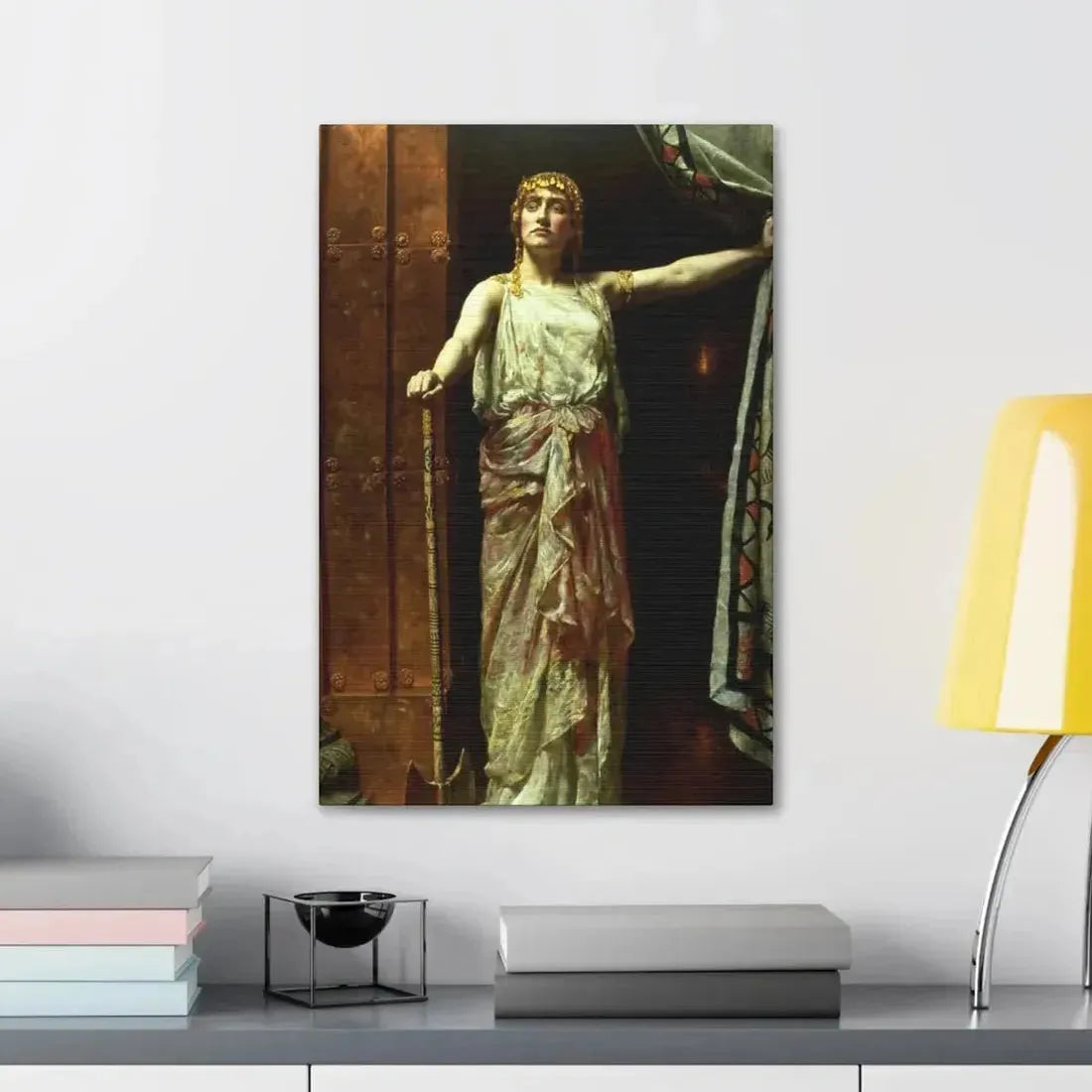 John Collier (1850-1934) Clytemnestra after the murder 1882 - Canvas Wall Art - The Sticker Space