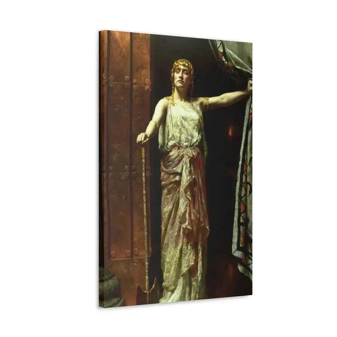 John Collier (1850-1934) Clytemnestra after the murder 1882 - Canvas Wall Art - The Sticker Space