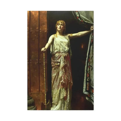 John Collier (1850-1934) Clytemnestra after the murder 1882 - Canvas Wall Art - The Sticker Space