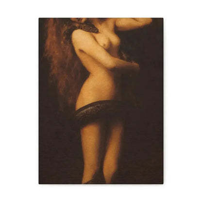 John Collier (1850-1934) Lilith - 1887 - Canvas Wall Art 12″ x 16″ 1.25" - The Sticker Space