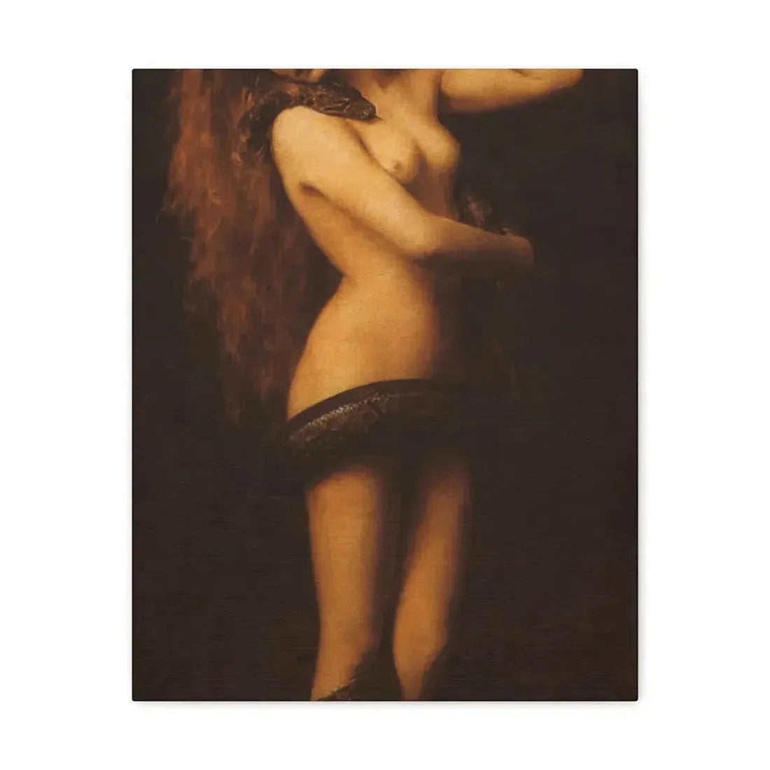 John Collier (1850-1934) Lilith - 1887 - Canvas Wall Art 16″ x 20″ 1.25" - The Sticker Space