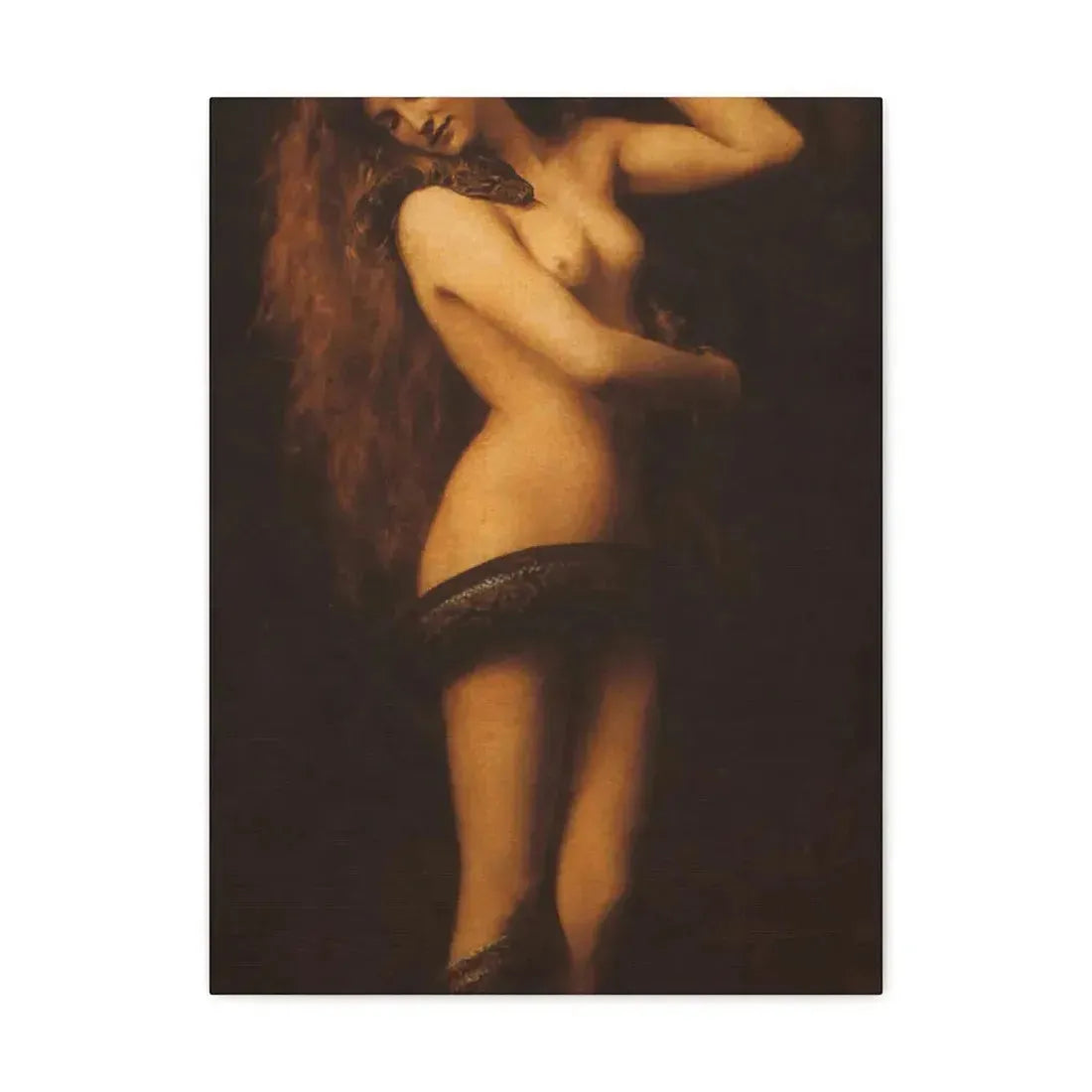 John Collier (1850-1934) Lilith - 1887 - Canvas Wall Art 18″ x 24″ 1.25" - The Sticker Space
