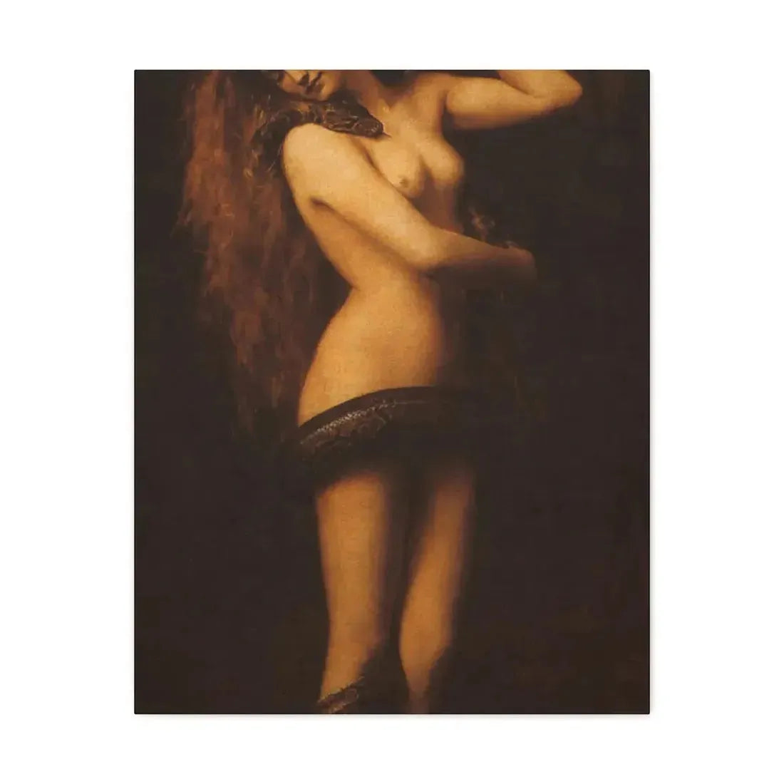 John Collier (1850-1934) Lilith - 1887 - Canvas Wall Art 24″ x 30″ 1.25" - The Sticker Space