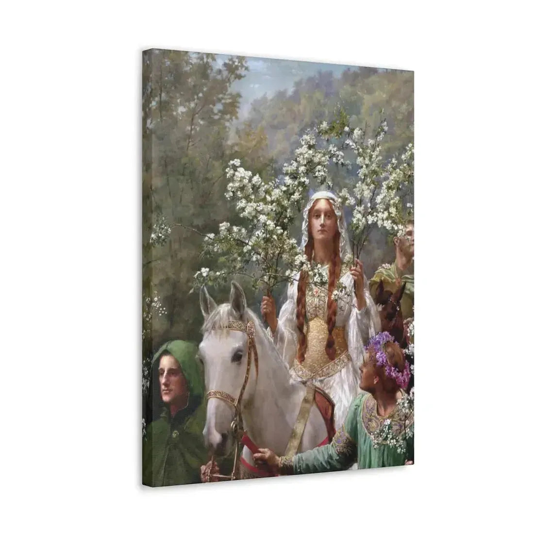 John Collier (1850-1934) Queen Guinevere's Maying - 1900 - Canvas Wall Art - The Sticker Space
