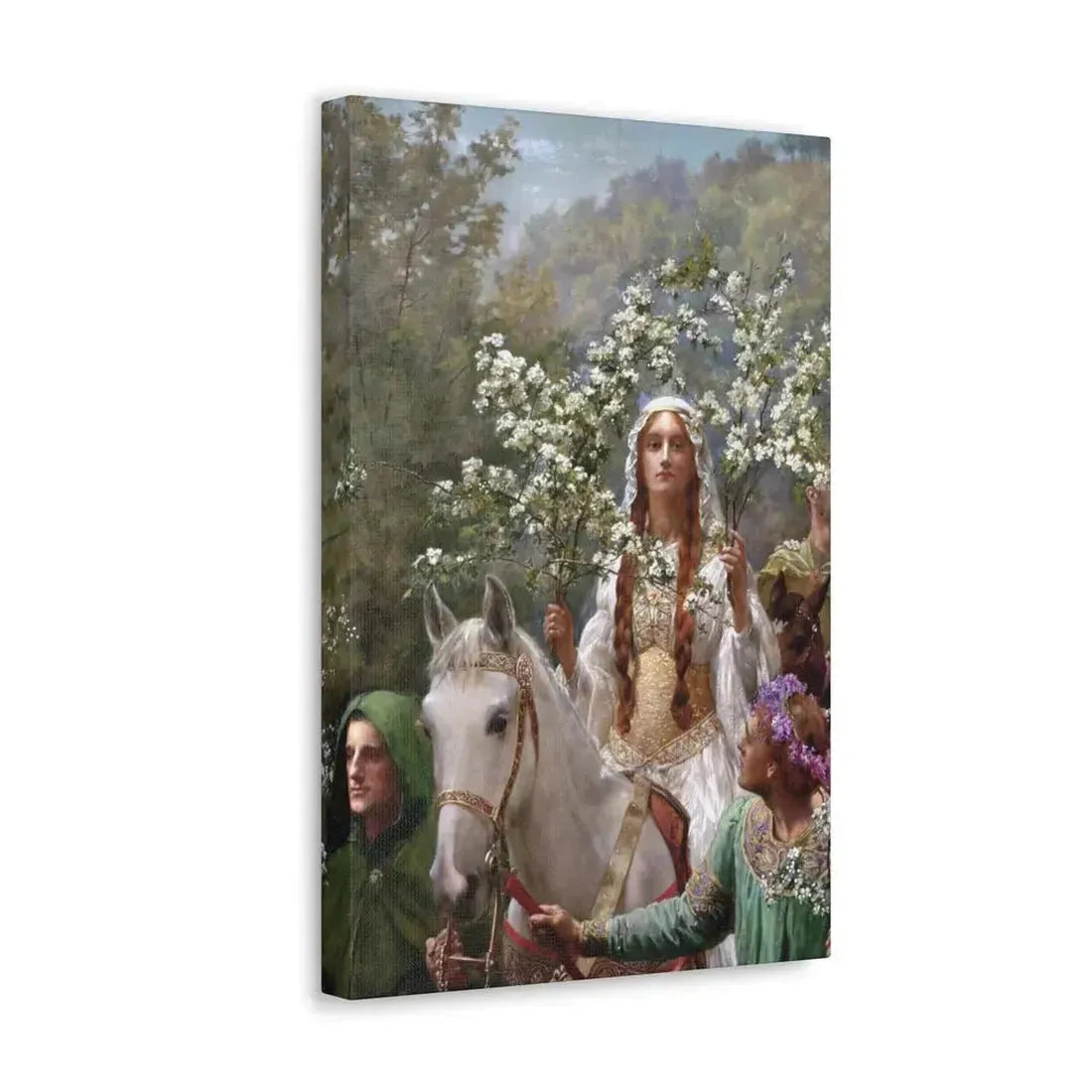 John Collier (1850-1934) Queen Guinevere's Maying - 1900 - Canvas Wall Art - The Sticker Space