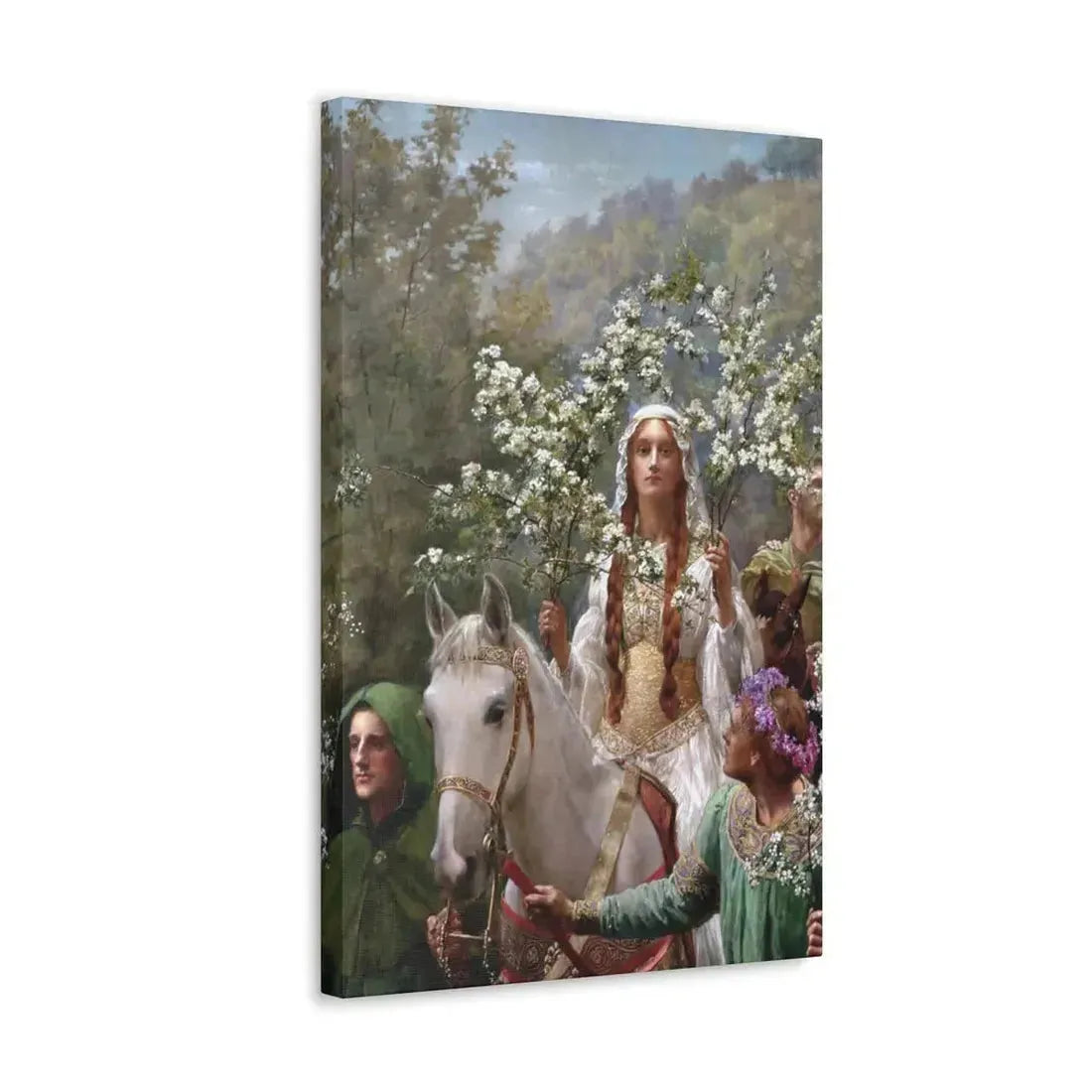 John Collier (1850-1934) Queen Guinevere's Maying - 1900 - Canvas Wall Art - The Sticker Space