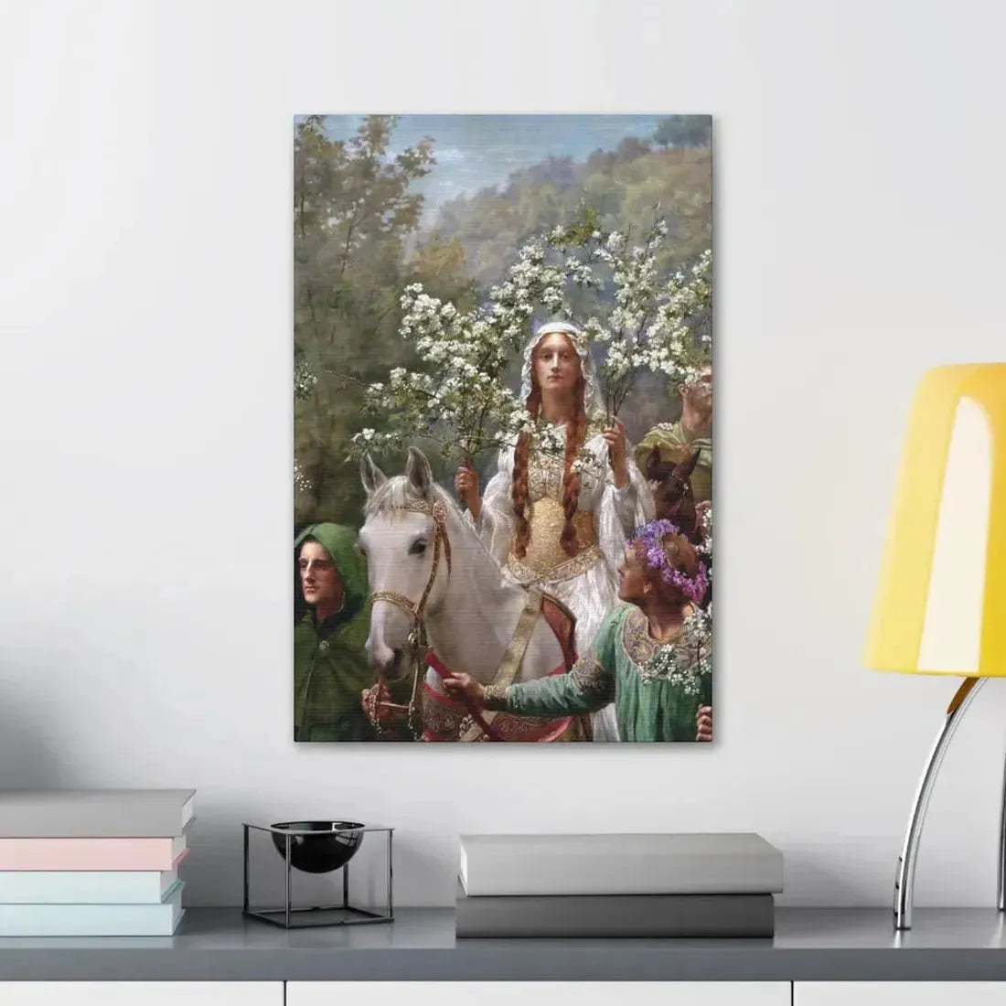 John Collier (1850-1934) Queen Guinevere's Maying - 1900 - Canvas Wall Art - The Sticker Space
