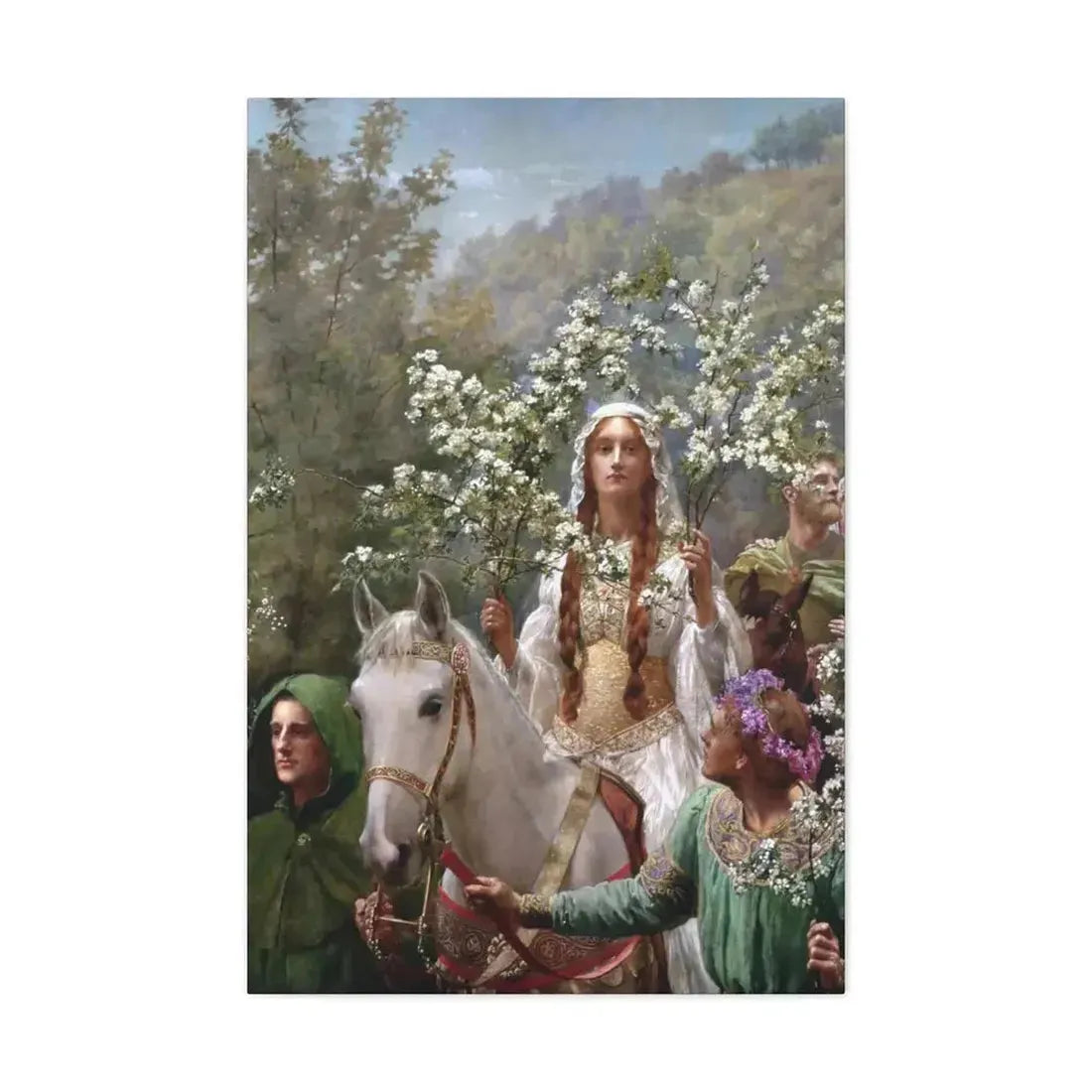 John Collier (1850-1934) Queen Guinevere's Maying - 1900 - Canvas Wall Art - The Sticker Space