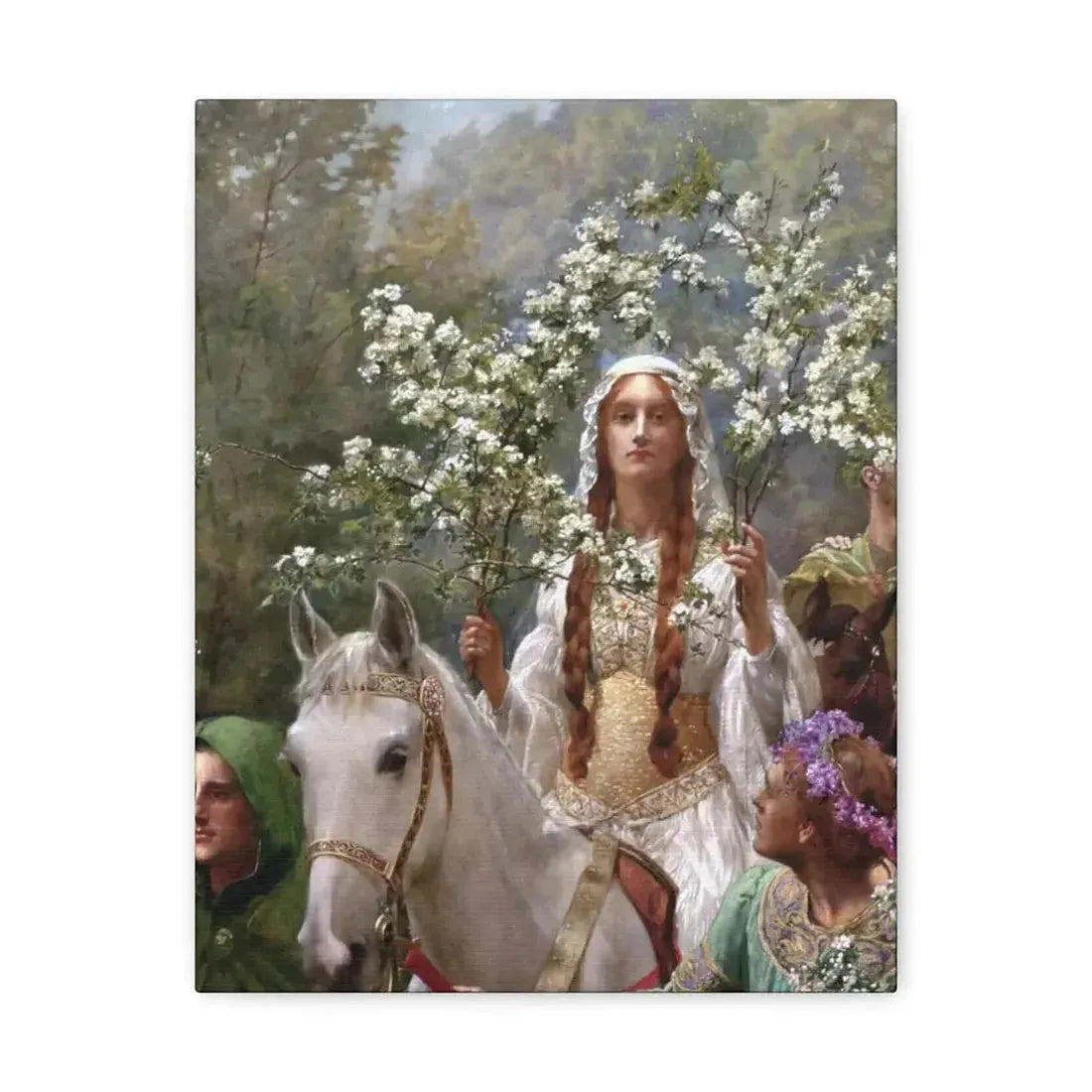 John Collier (1850-1934) Queen Guinevere's Maying - 1900 - Canvas Wall Art - The Sticker Space