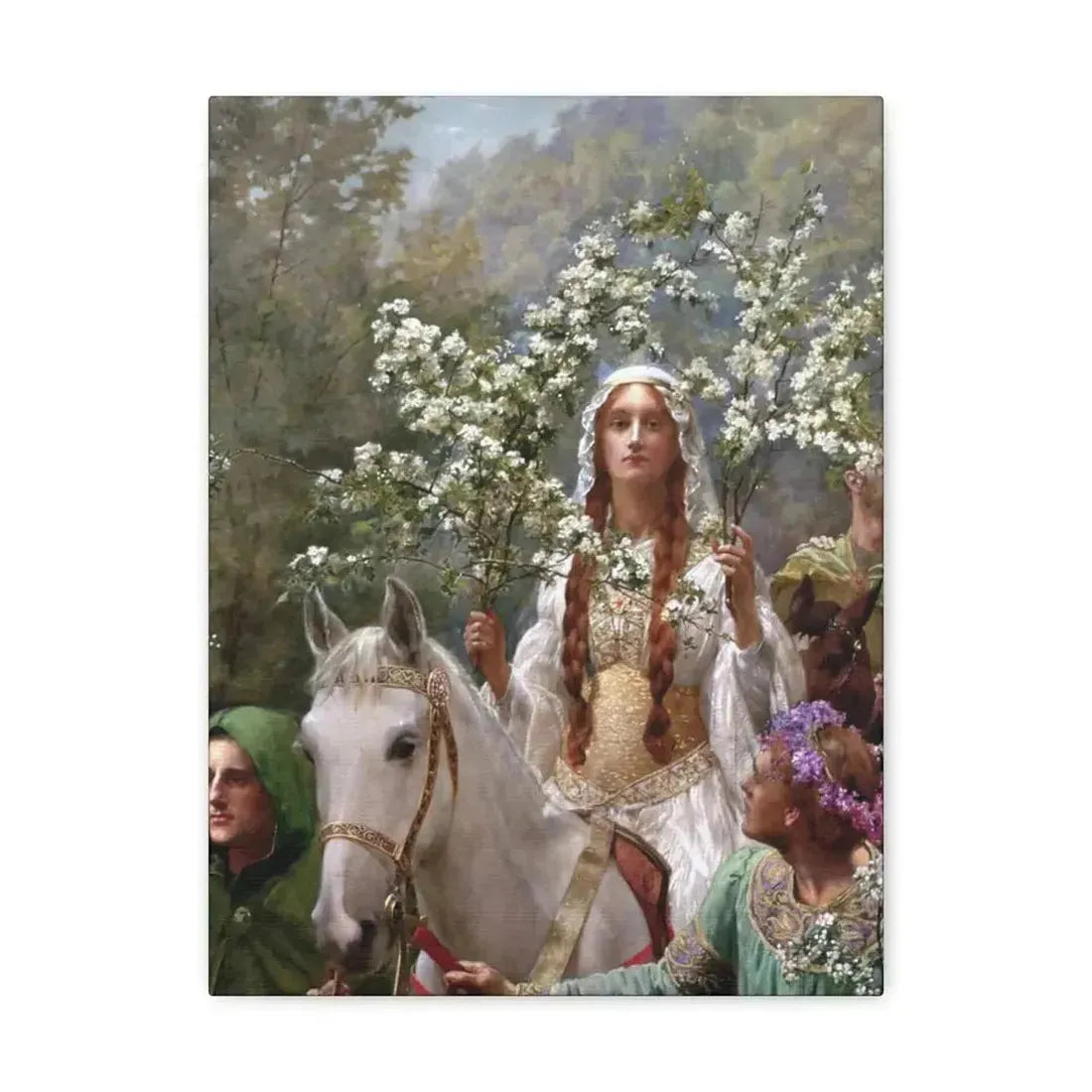 John Collier (1850-1934) Queen Guinevere's Maying - 1900 - Canvas Wall Art - The Sticker Space