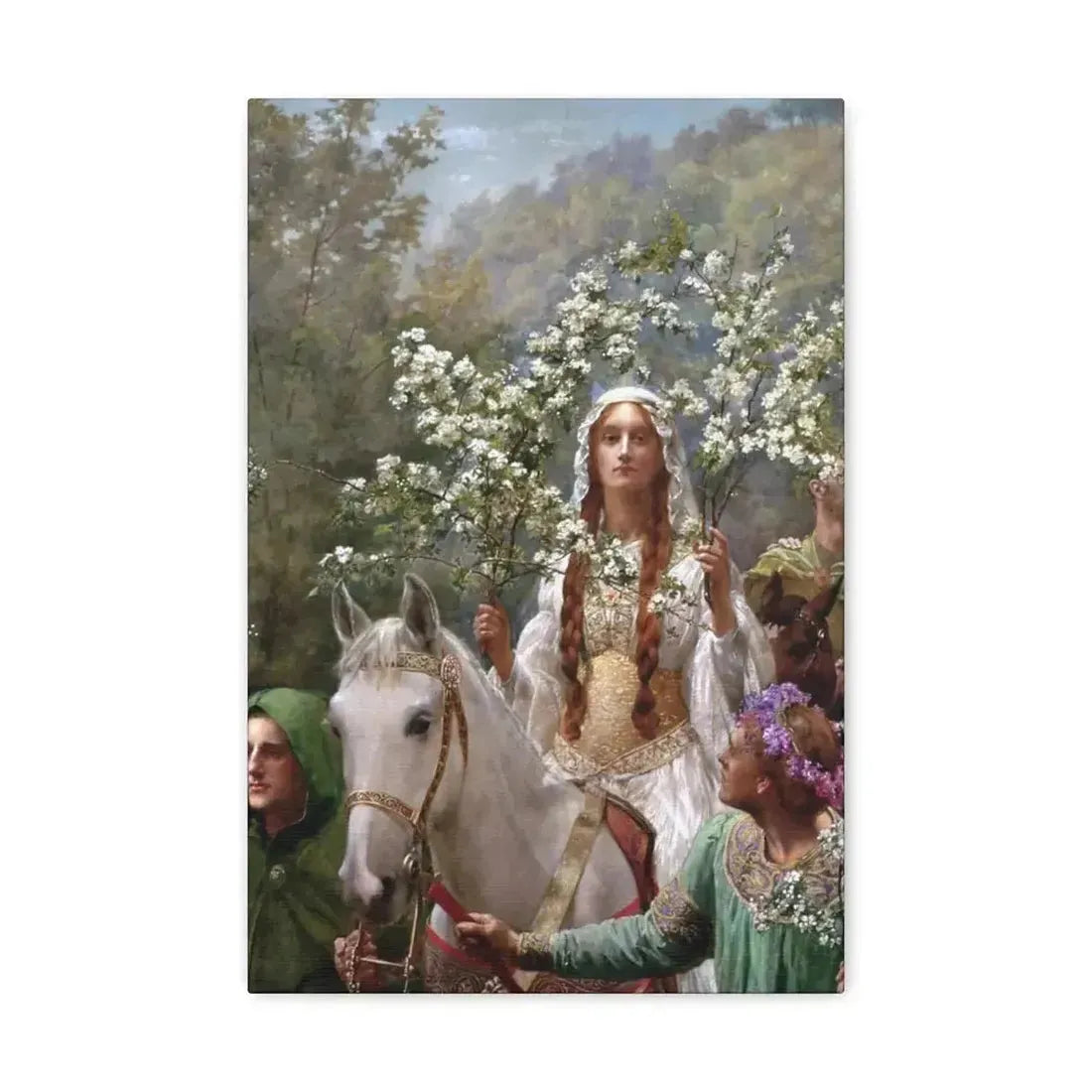 John Collier (1850-1934) Queen Guinevere's Maying - 1900 - Canvas Wall Art - The Sticker Space