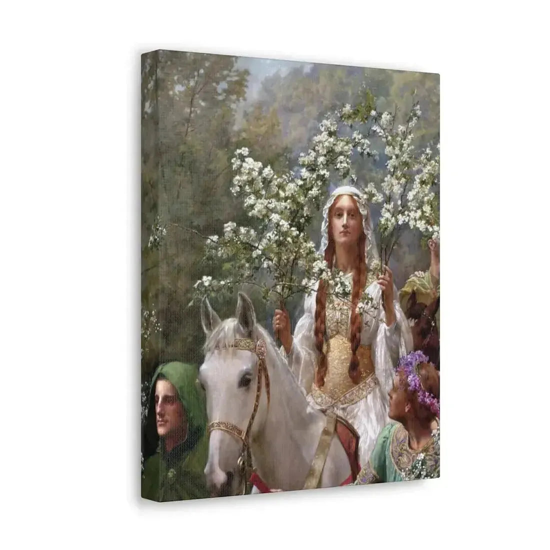 John Collier (1850-1934) Queen Guinevere's Maying - 1900 - Canvas Wall Art - The Sticker Space