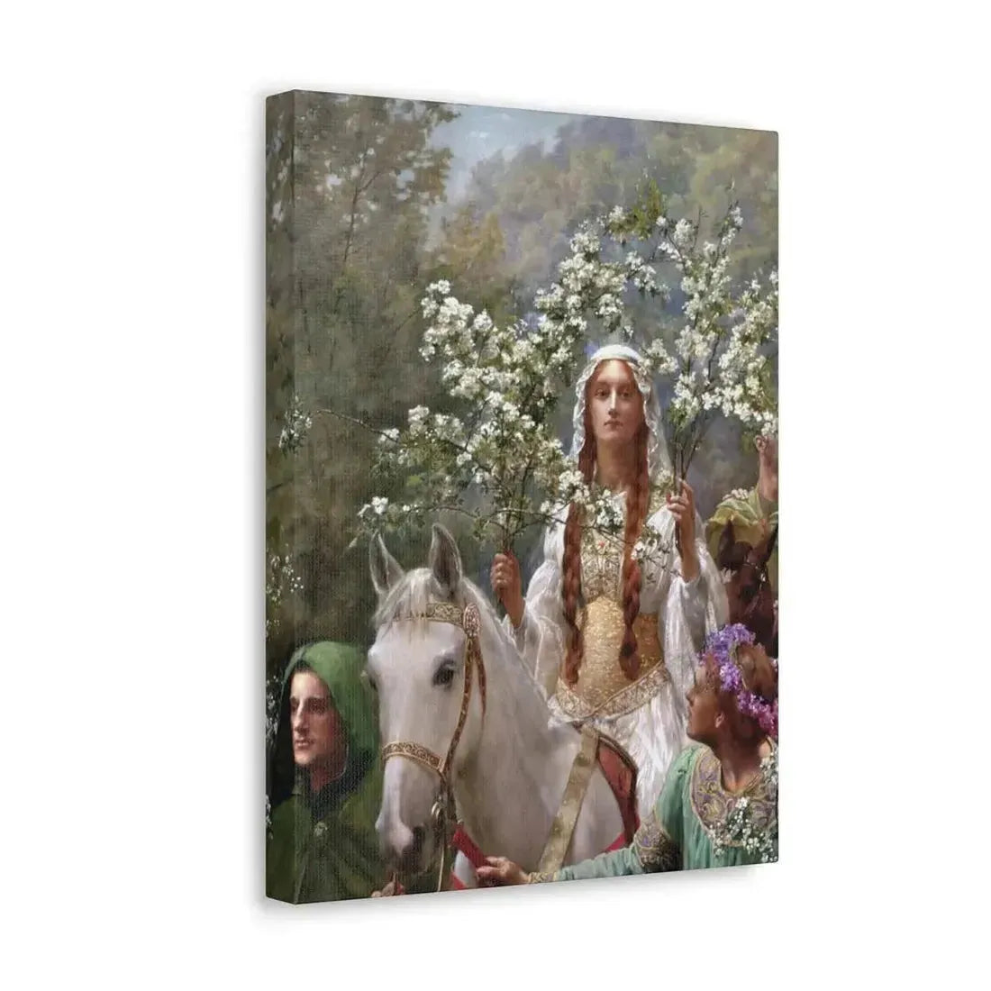 John Collier (1850-1934) Queen Guinevere's Maying - 1900 - Canvas Wall Art - The Sticker Space