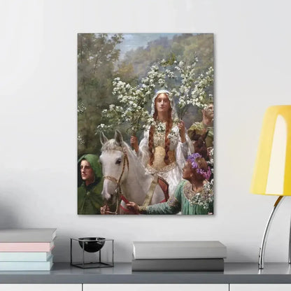 John Collier (1850-1934) Queen Guinevere's Maying - 1900 - Canvas Wall Art - The Sticker Space