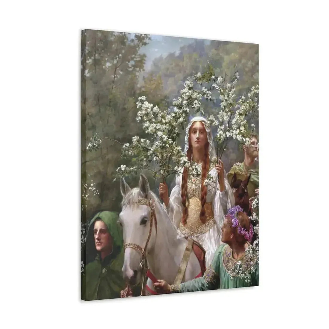 John Collier (1850-1934) Queen Guinevere's Maying - 1900 - Canvas Wall Art - The Sticker Space