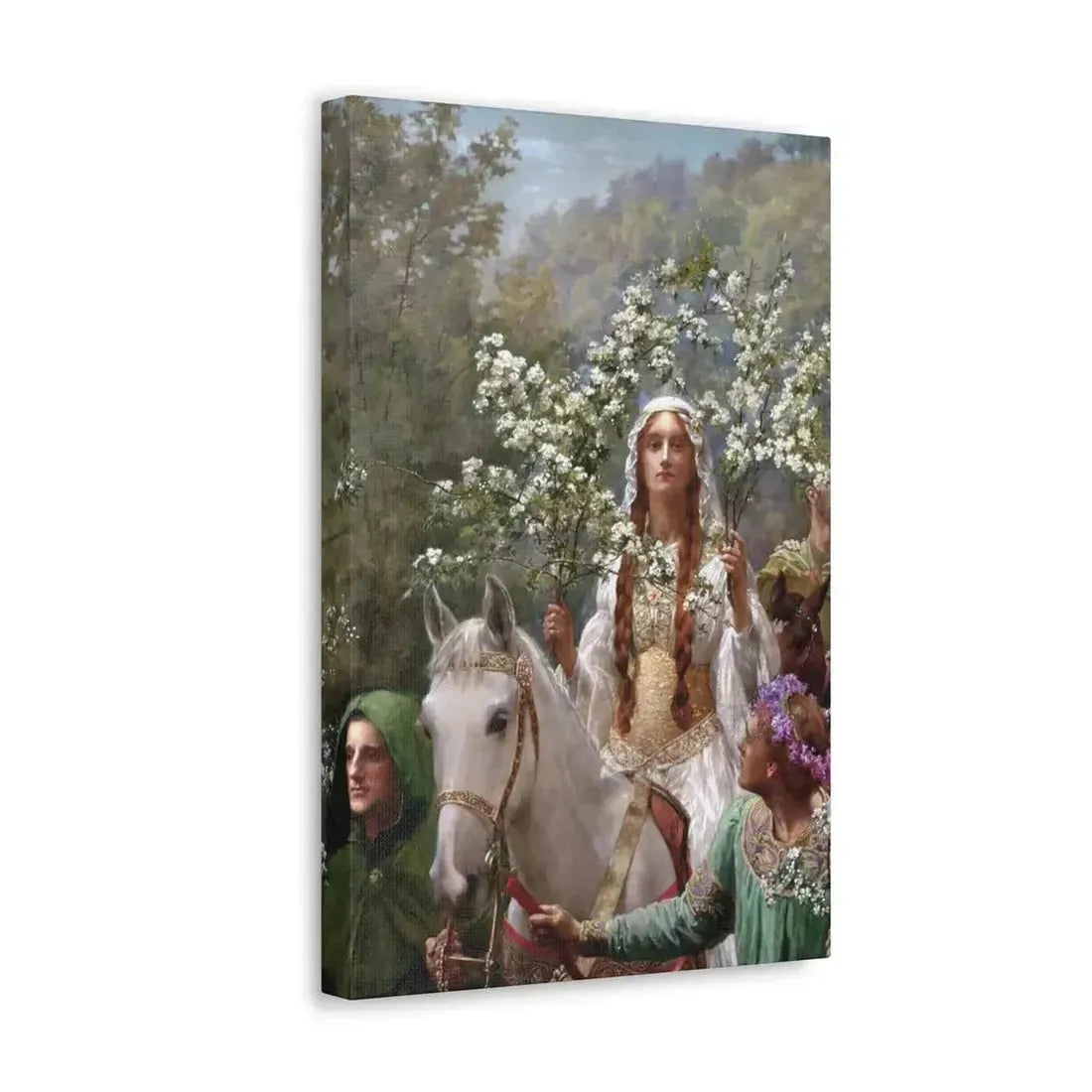 John Collier (1850-1934) Queen Guinevere's Maying - 1900 - Canvas Wall Art - The Sticker Space