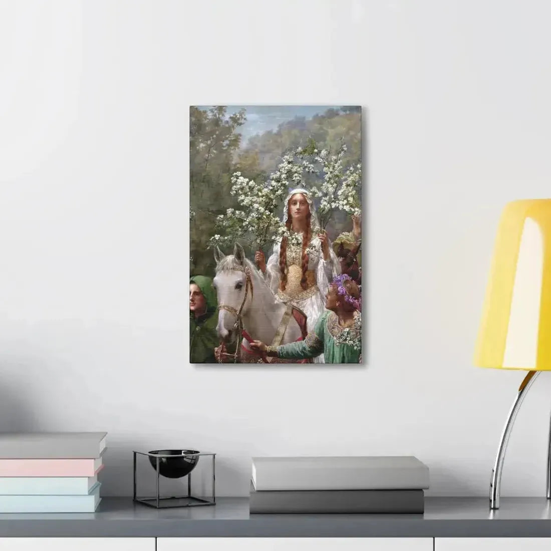 John Collier (1850-1934) Queen Guinevere's Maying - 1900 - Canvas Wall Art - The Sticker Space