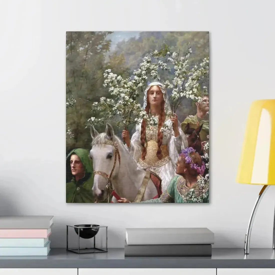 John Collier (1850-1934) Queen Guinevere's Maying - 1900 - Canvas Wall Art - The Sticker Space