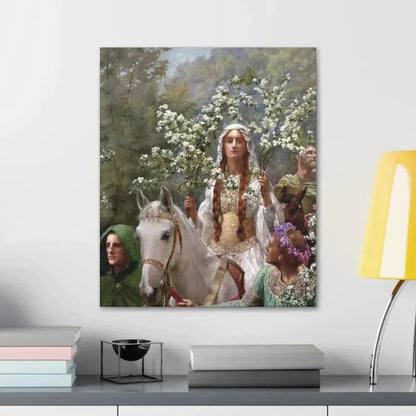 John Collier (1850-1934) Queen Guinevere's Maying - 1900 - Canvas Wall Art - The Sticker Space