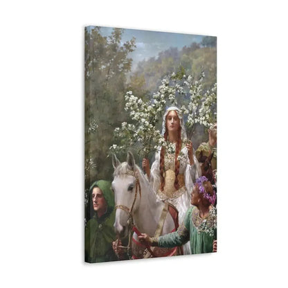 John Collier (1850-1934) Queen Guinevere's Maying - 1900 - Canvas Wall Art - The Sticker Space