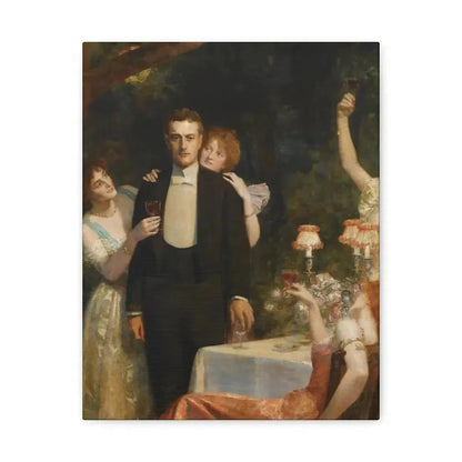 John Collier (1850-1934) The Garden Party - Canvas Wall Art 11″ x 14″ 1.25" - The Sticker Space