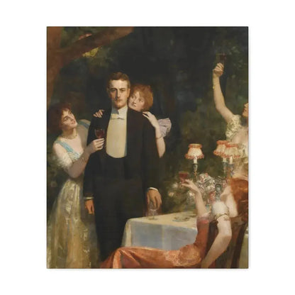 John Collier (1850-1934) The Garden Party - Canvas Wall Art 20″ x 24″ 1.25" - The Sticker Space