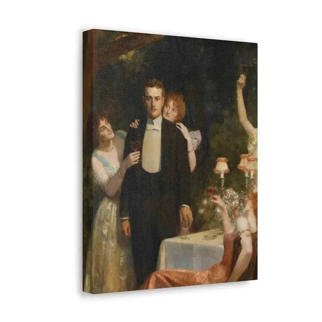 John Collier (1850-1934) The Garden Party - Canvas Wall Art - The Sticker Space