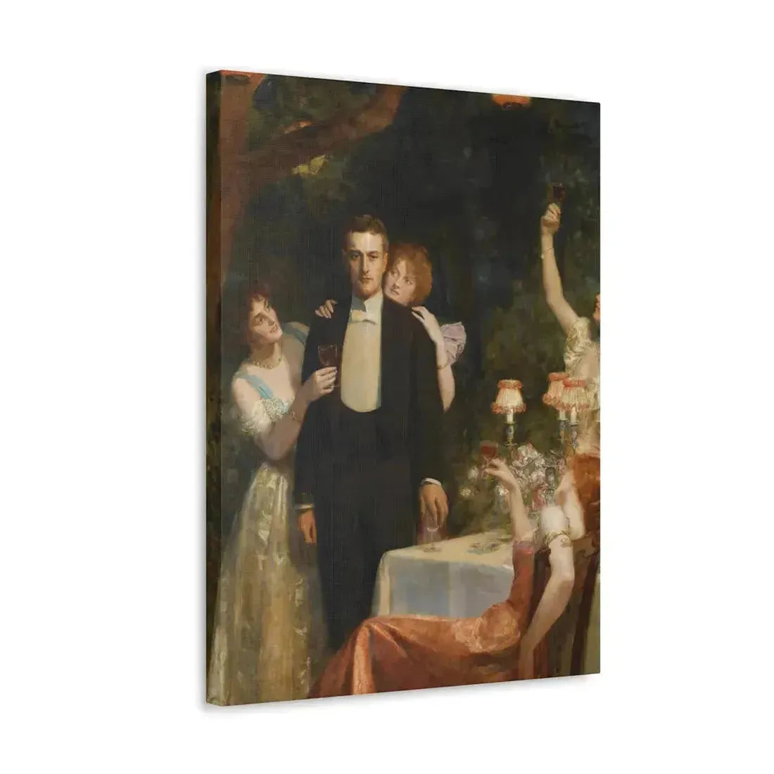 John Collier (1850-1934) The Garden Party - Canvas Wall Art - The Sticker Space