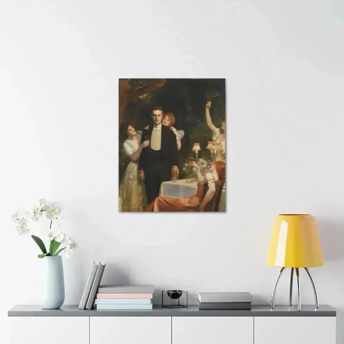 John Collier (1850-1934) The Garden Party - Canvas Wall Art - The Sticker Space