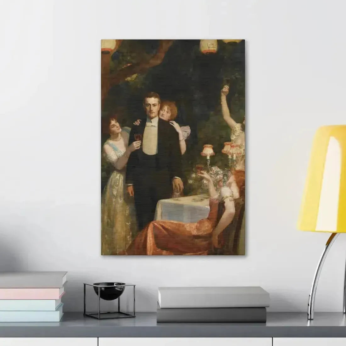 John Collier (1850-1934) The Garden Party - Canvas Wall Art - The Sticker Space