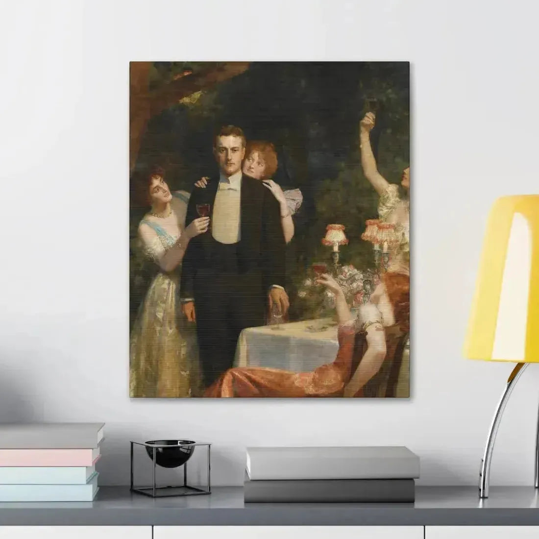 John Collier (1850-1934) The Garden Party - Canvas Wall Art - The Sticker Space