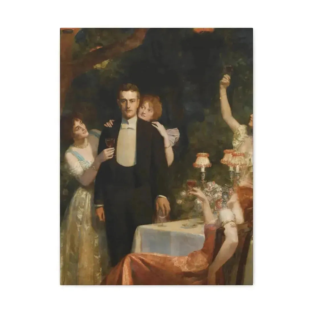 John Collier (1850-1934) The Garden Party - Canvas Wall Art - The Sticker Space