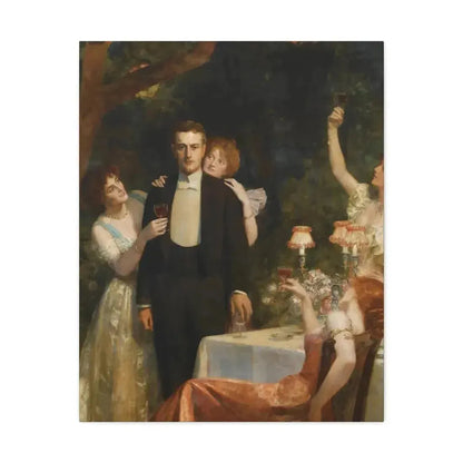 John Collier (1850-1934) The Garden Party - Canvas Wall Art - The Sticker Space