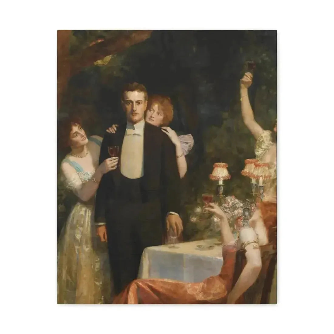 John Collier (1850-1934) The Garden Party - Canvas Wall Art - The Sticker Space