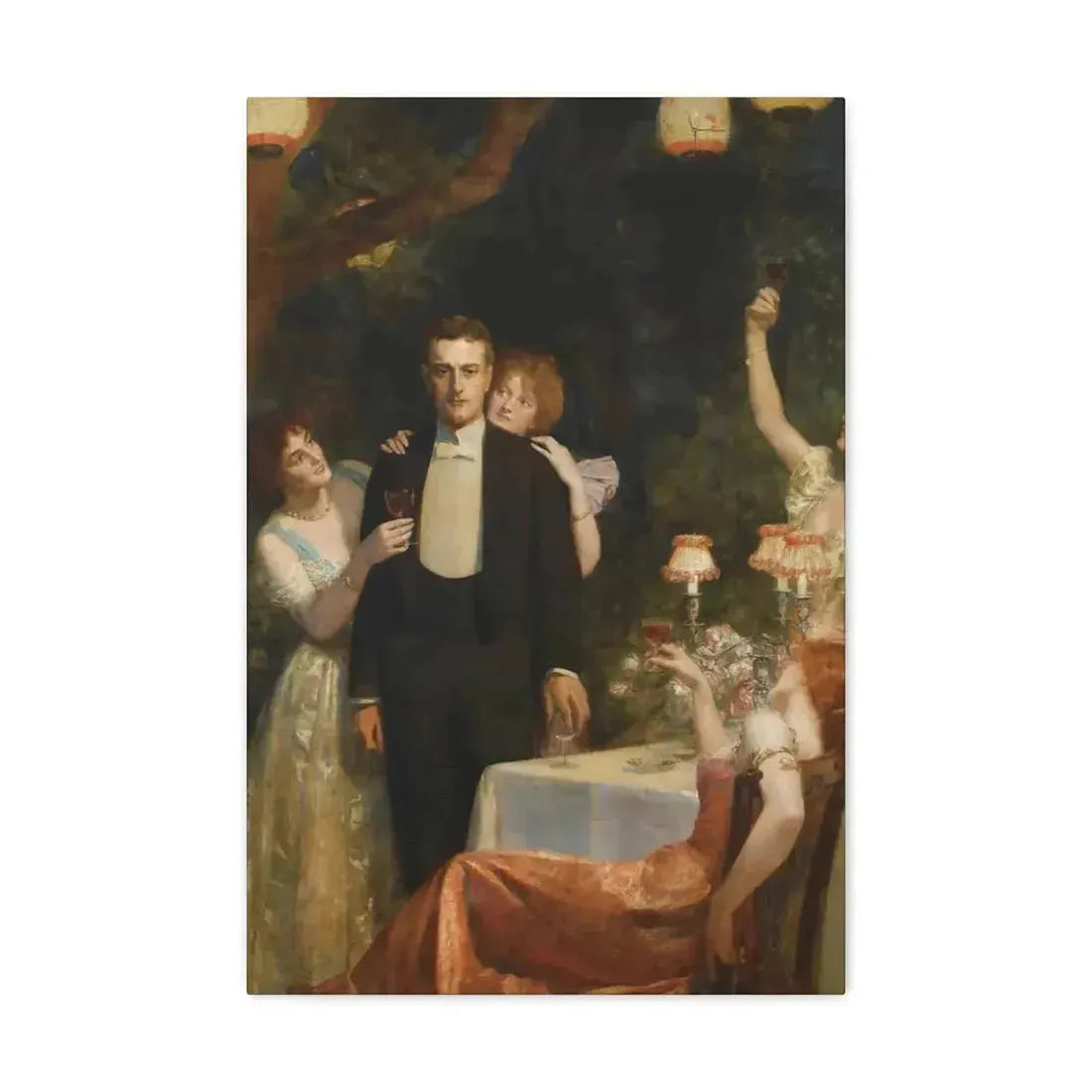 John Collier (1850-1934) The Garden Party - Canvas Wall Art - The Sticker Space