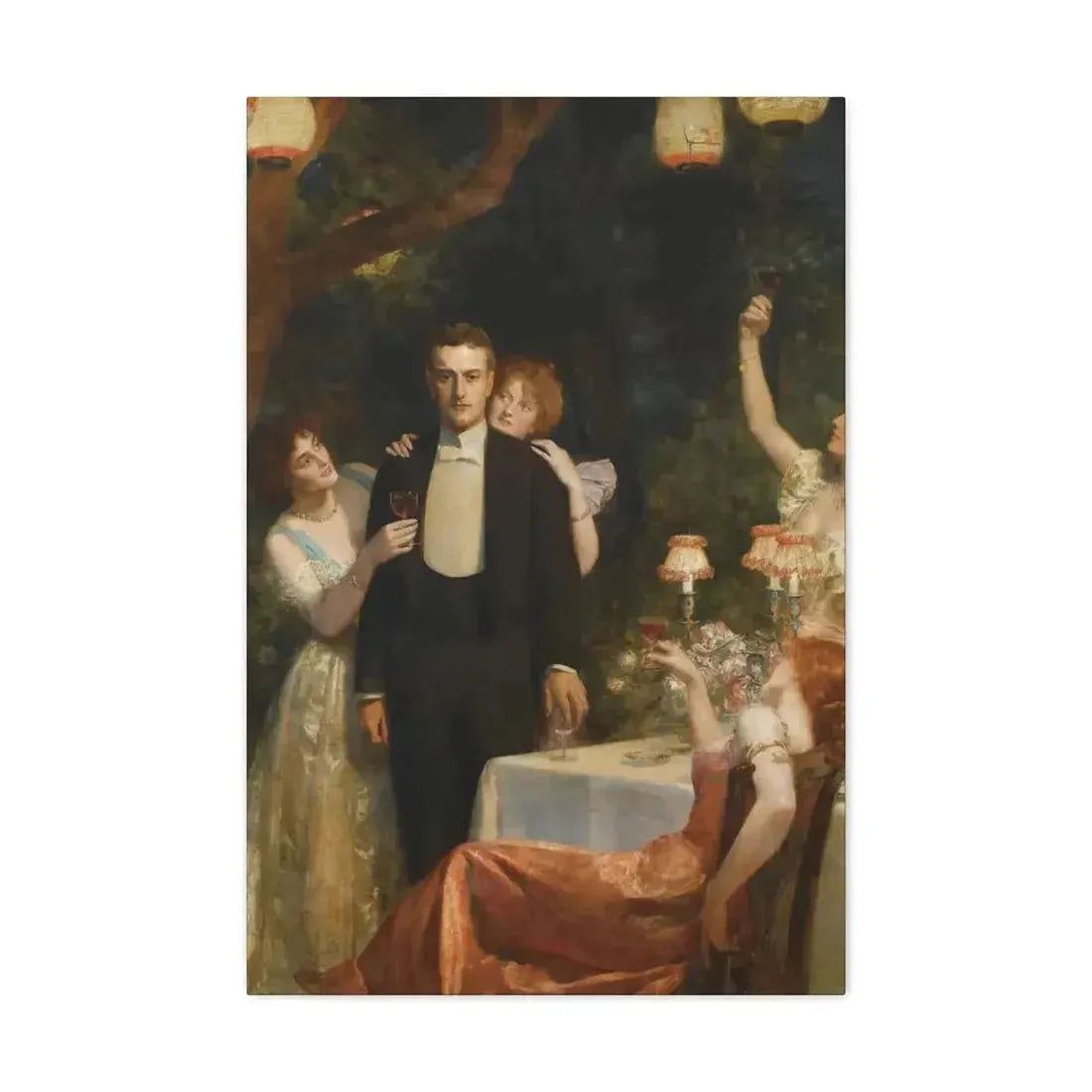 John Collier (1850-1934) The Garden Party - Canvas Wall Art - The Sticker Space